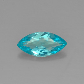 0.79캐럿 천연 라이트 블루 아파타이트, 마퀴즈, 8.2×4.1 mm, VS