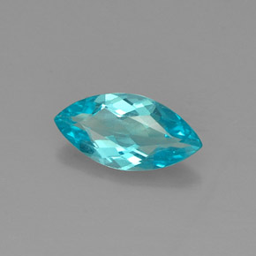 0.79캐럿 천연 라이트 블루 아파타이트, 마퀴즈, 8.2×4.1 mm, VS