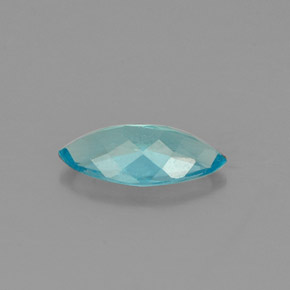 0.79캐럿 천연 라이트 블루 아파타이트, 마퀴즈, 8.2×4.1 mm, VS