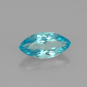 0.65캐럿 천연 라이트 블루 아파타이트, 마퀴즈, 8.1×4 mm, VS