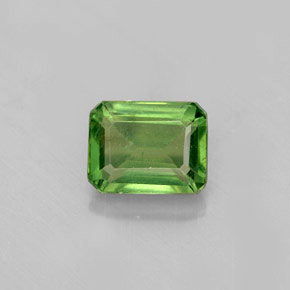 1.58캐럿 천연 그린 아파타이트, 에메랄드 컷, 7.5×5.8 mm, VS