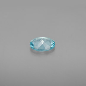 0.72캐럿 천연 라이트 블루 아파타이트, 타원형 컷, 7×5.4 mm, VVS-VS