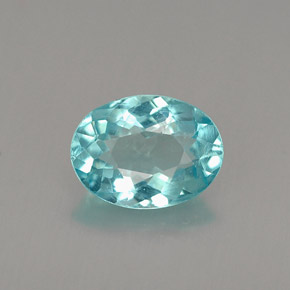 0.94캐럿 천연 라이트 블루 아파타이트, 타원형 컷, 7.4×5.5 mm, VS
