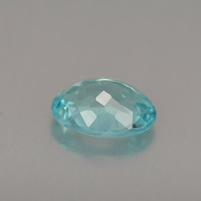 0.94캐럿 천연 라이트 블루 아파타이트, 타원형 컷, 7.4×5.5 mm, VS
