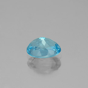 0.96캐럿 천연 라이트 블루 아파타이트, 타원형 컷, 7×5.2 mm, VS
