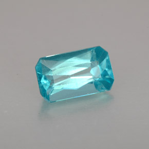 1.50캐럿 천연 라이트 블루 아파타이트, 에메랄드 컷, 8.8×5.2 mm, VS