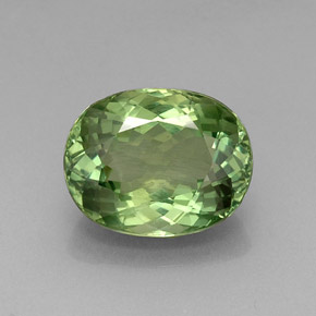 11.49캐럿 천연 그린 아파타이트, 타원형 컷, 16×12.6 mm, VVS-VS