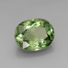 11.49캐럿 천연 그린 아파타이트, 타원형 컷, 16×12.6 mm, VVS-VS