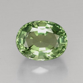 7.67캐럿 천연 그린 아파타이트, 타원형 컷, 13.3×10.3 mm, VVS-VS