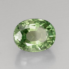 7.67캐럿 천연 그린 아파타이트, 타원형 컷, 13.3×10.3 mm, VVS-VS