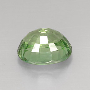 7.67캐럿 천연 그린 아파타이트, 타원형 컷, 13.3×10.3 mm, VVS-VS