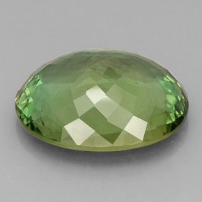 24.47캐럿 천연 그린 아파타이트, 타원형 컷, 21.5×18 mm, VVS-VS