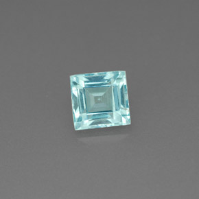 0.59캐럿 천연 라이트 블루 아파타이트, 스퀘어, 4.7×4.7 mm, VVS-VS