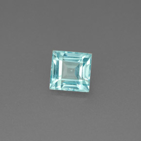 0.59캐럿 천연 라이트 블루 아파타이트, 스퀘어, 4.7×4.7 mm, VVS-VS