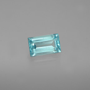 0.69캐럿 천연 라이트 블루 아파타이트, 바게트, 6.6×4 mm, VVS-VS