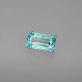 0.69캐럿 천연 라이트 블루 아파타이트, 바게트, 6.6×4 mm, VVS-VS
