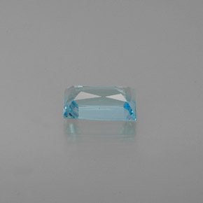 0.76캐럿 천연 라이트 블루 아파타이트, 바게트, 6.6×4.3 mm, VS