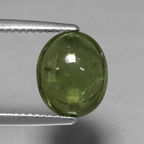4.46캐럿 천연 그린 아파타이트, 타원형 컷, 10.5×8.8 mm, 투명한