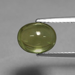 2.91캐럿 천연 그린 아파타이트, 타원형 컷, 9.1×7.2 mm, 투명한
