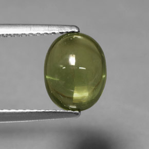 2.91캐럿 천연 그린 아파타이트, 타원형 컷, 9.1×7.2 mm, 투명한