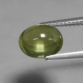 2.91캐럿 천연 그린 아파타이트, 타원형 컷, 9.1×7.2 mm, 투명한
