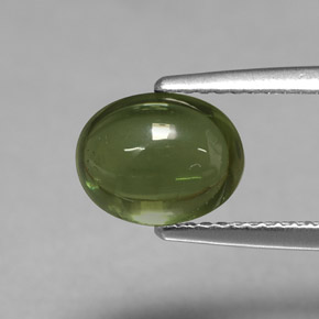 3.07캐럿 천연 그린 아파타이트, 타원형 컷, 9×7.1 mm, 투명한