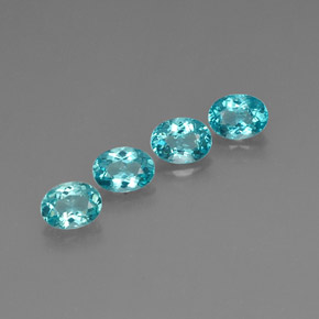 캐럿 천연 라이트 블루 아파타이트 보석, 타원형 컷, 6.3×4.7 mm, VVS-VS