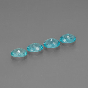 캐럿 천연 라이트 블루 아파타이트 보석, 타원형 컷, 6.3×4.7 mm, VVS-VS