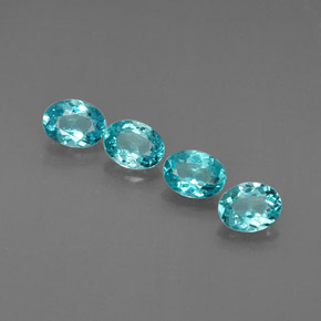 캐럿 천연 라이트 블루 아파타이트 보석, 타원형 컷, 6.6×5 mm, VVS-VS