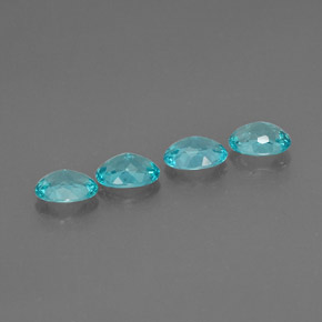 캐럿 천연 라이트 블루 아파타이트 보석, 타원형 컷, 6.6×5 mm, VVS-VS