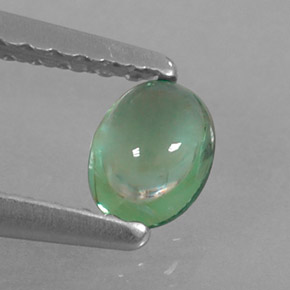 0.33캐럿 천연 라이트 그린 아파타이트, 타원형 컷, 4.8×3.7 mm, 투명한