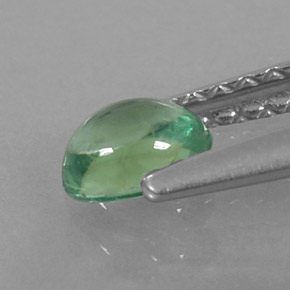 0.33캐럿 천연 라이트 그린 아파타이트, 타원형 컷, 4.8×3.7 mm, 투명한
