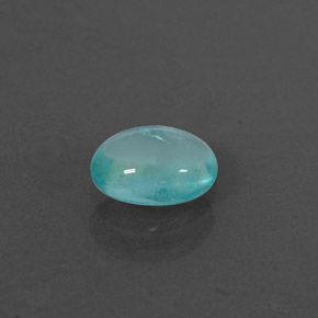 0.52캐럿 천연 라이트 블루 아파타이트, 타원형 컷, 5.8×4.3 mm, 투명한