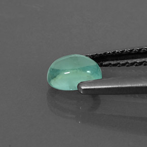 0.47캐럿 천연 라이트 그린 아파타이트, 타원형 컷, 5.4×3.9 mm, 투명한