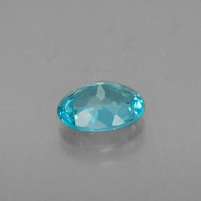 0.64캐럿 천연 라이트 블루 아파타이트, 타원형 컷, 6.5×4.8 mm, VVS-VS