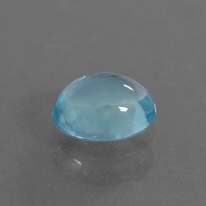 0.39캐럿 천연 라이트 블루 아파타이트, 타원형 컷, 5.1×4 mm, 투명한