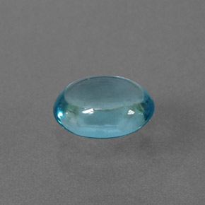 0.58캐럿 천연 라이트 블루 아파타이트, 타원형 컷, 5.9×4.6 mm, 투명한