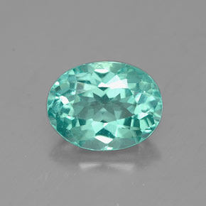 1.54캐럿 천연 그린 아파타이트, 타원형 컷, 8.3×6.4 mm, VS