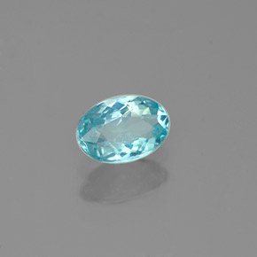 0.45캐럿 천연 라이트 블루 아파타이트, 타원형 컷, 5.7×3.9 mm, VVS-VS