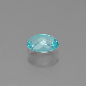 0.45캐럿 천연 라이트 블루 아파타이트, 타원형 컷, 5.7×3.9 mm, VVS-VS