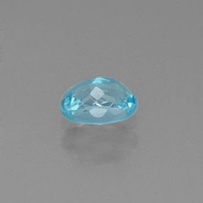 0.57캐럿 천연 라이트 블루 아파타이트, 타원형 컷, 5.8×4.1 mm, VS