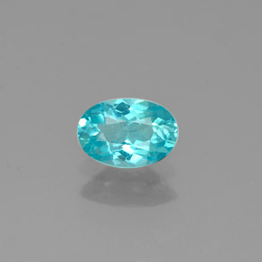 0.44캐럿 천연 라이트 블루 아파타이트, 타원형 컷, 5.9×4 mm, VS