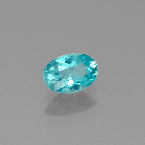 0.44캐럿 천연 라이트 블루 아파타이트, 타원형 컷, 5.9×4 mm, VS