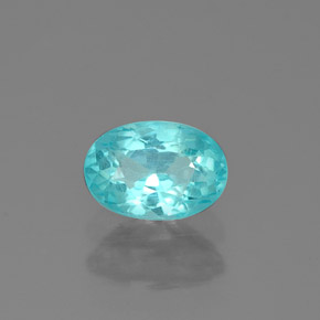0.57캐럿 천연 라이트 블루 아파타이트, 타원형 컷, 6×4.1 mm, VS