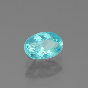 0.57캐럿 천연 라이트 블루 아파타이트, 타원형 컷, 6×4.1 mm, VS