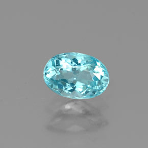 0.48캐럿 천연 라이트 블루 아파타이트, 타원형 컷, 5.7×4 mm, VS