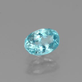 0.48캐럿 천연 라이트 블루 아파타이트, 타원형 컷, 5.7×4 mm, VS