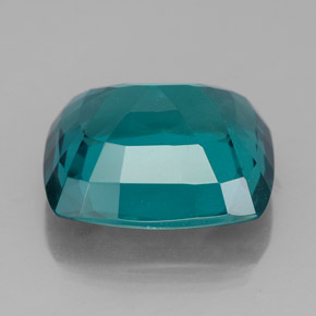 9.02캐럿 천연 라이트 블루 아파타이트, 쿠션 컷, 13.8×11.6 mm, VS-SI
