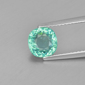 1.55캐럿 천연 그린 아파타이트, 쿠션 컷, 7×6.8 mm, VS-SI