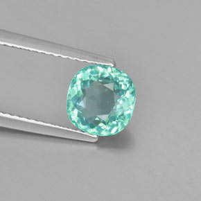 1.55캐럿 천연 그린 아파타이트, 쿠션 컷, 7×6.8 mm, VS-SI